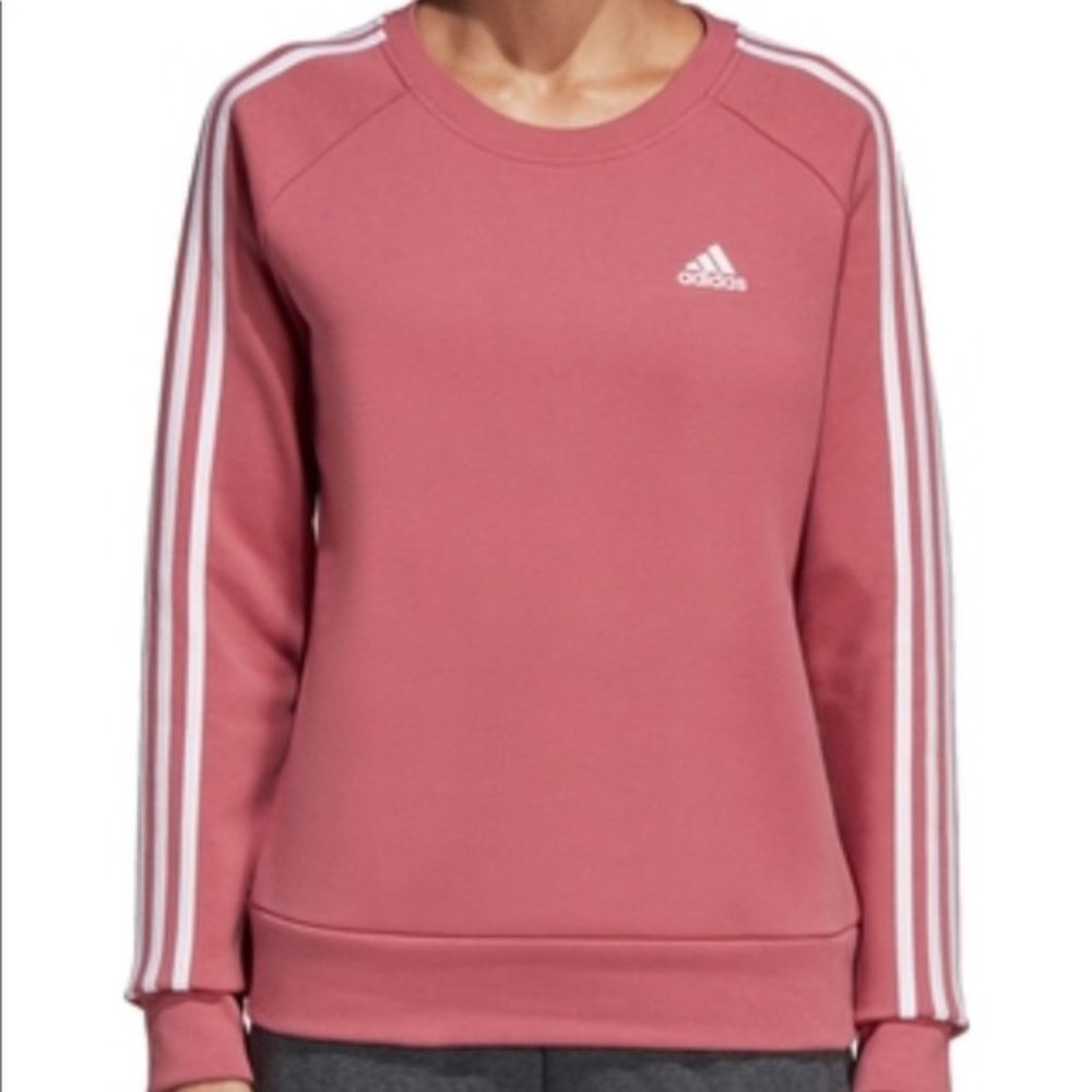 NWOT adidas striped crewneck sweatshirt size large women’s
